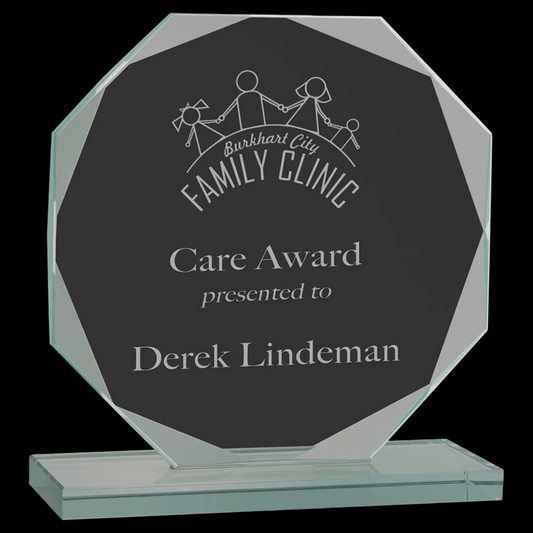 Octagon Jade Glass Award