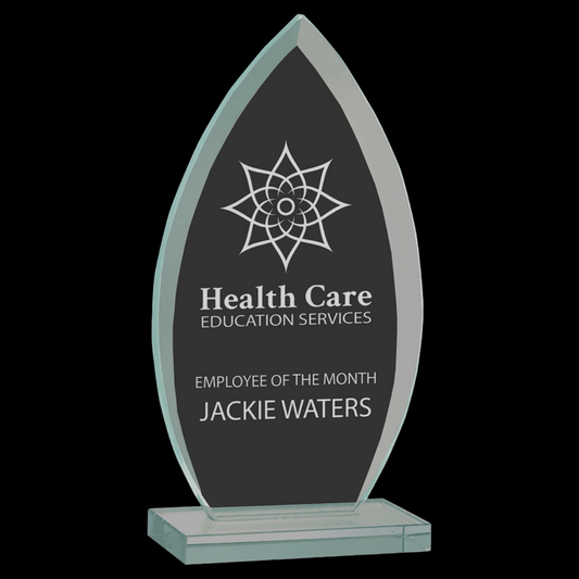 Oval Jade Glass Award