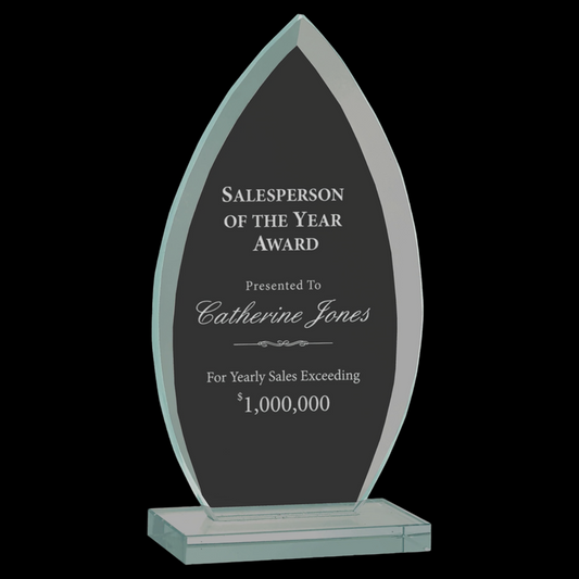Oval Jade Glass Award