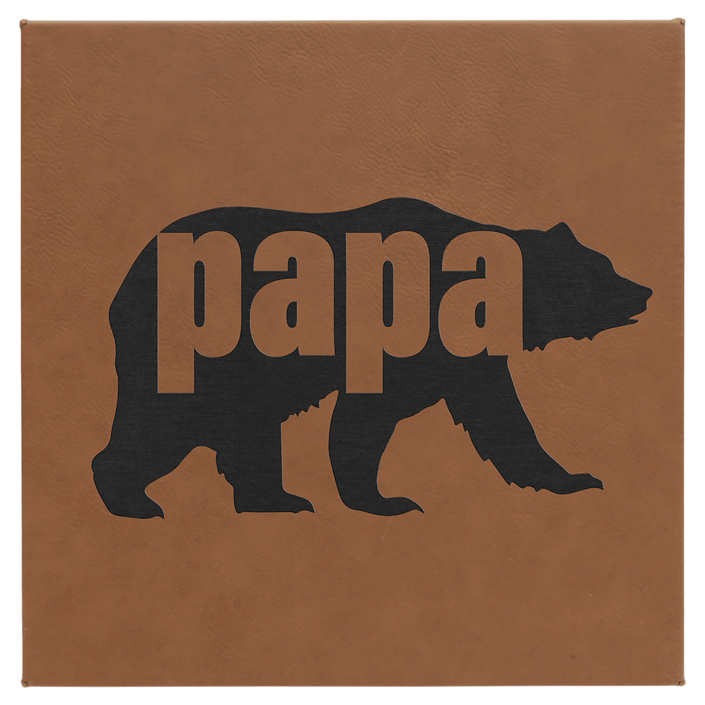 Dark Brown Leatherette Wall Decor with Sawtooth Hanger