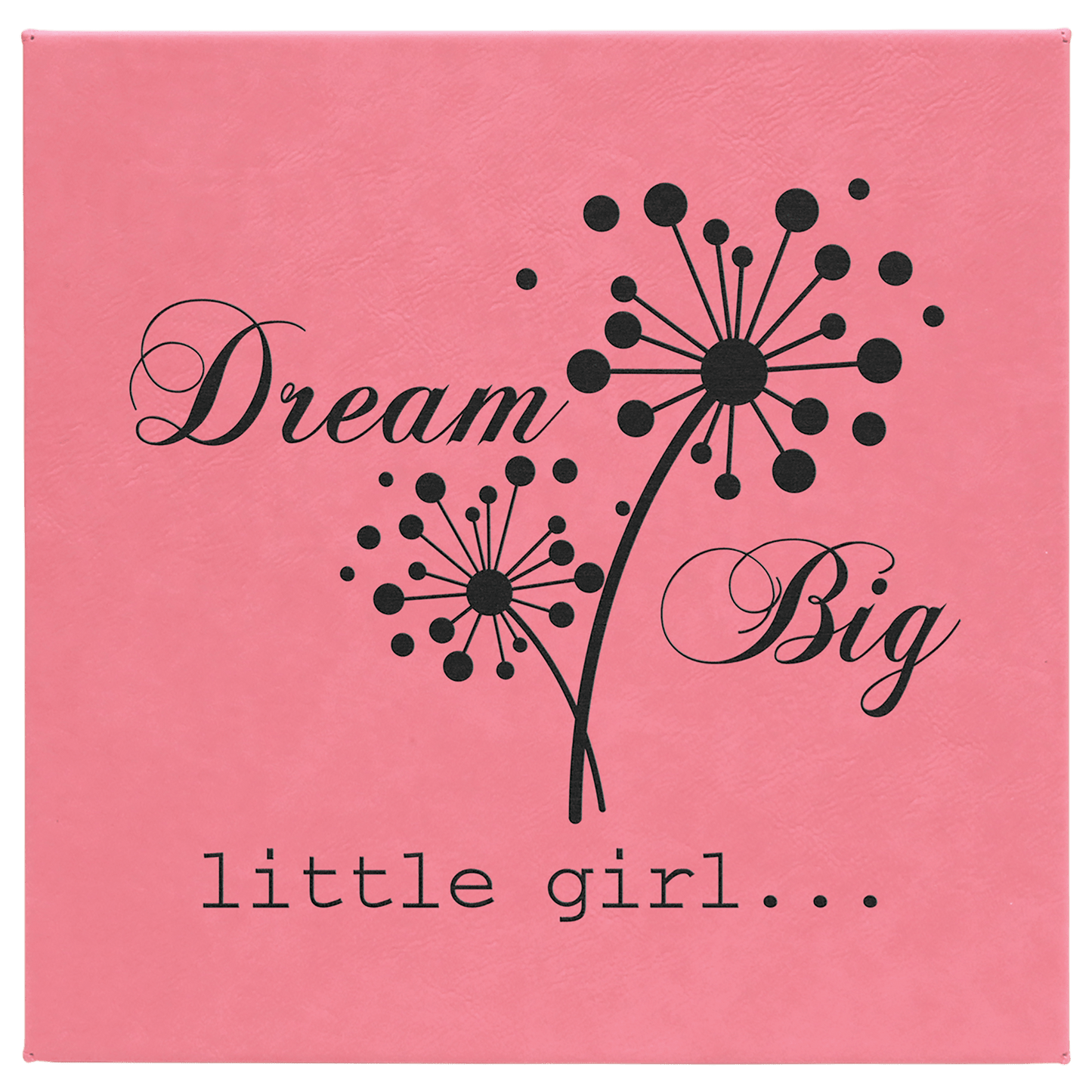 Pink Leatherette Wall Decor with Sawtooth Hanger