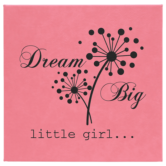 Pink Leatherette Wall Decor with Sawtooth Hanger