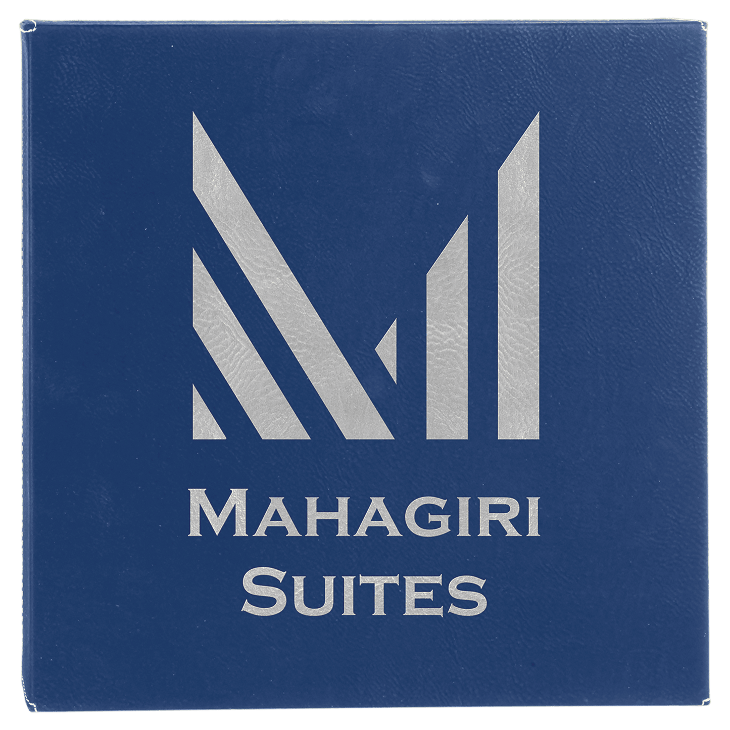 Blue/Silver Leatherette Wall Decor with Sawtooth Hanger