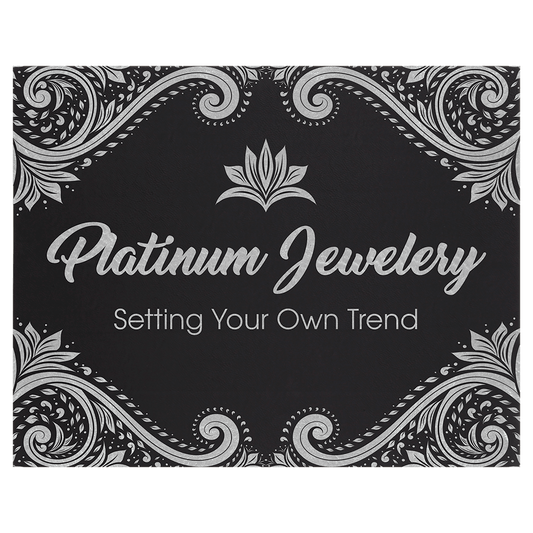 Black/Silver Leatherette Wall Decor with Sawtooth Hanger