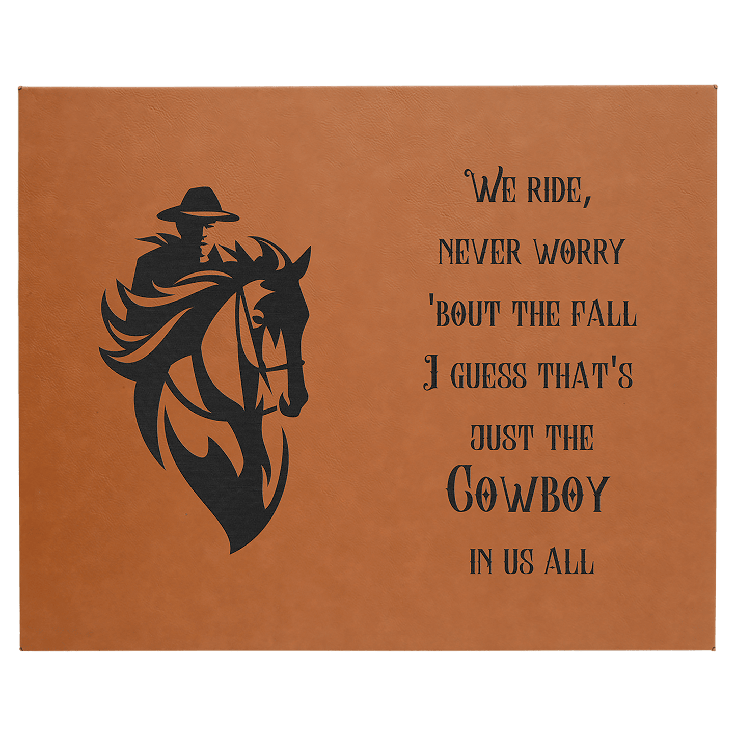 Rawhide Leatherette Wall Decor with Sawtooth Hanger