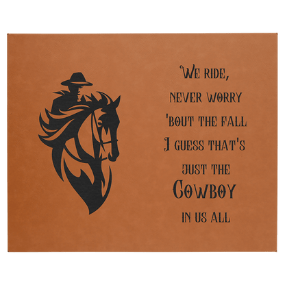 Rawhide Leatherette Wall Decor with Sawtooth Hanger