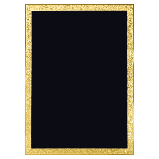 Black Brass Plated Steel Florentine Border Designer Plaque Plate
