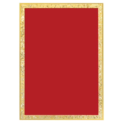 Red Brass Plated Steel Florentine Border Designer Plaque Plate