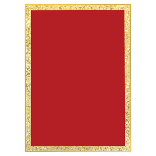 Red Brass Plated Steel Florentine Border Designer Plaque Plate