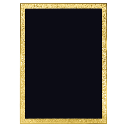 Black Brass Plated Steel Florentine Border Designer Plaque Plate