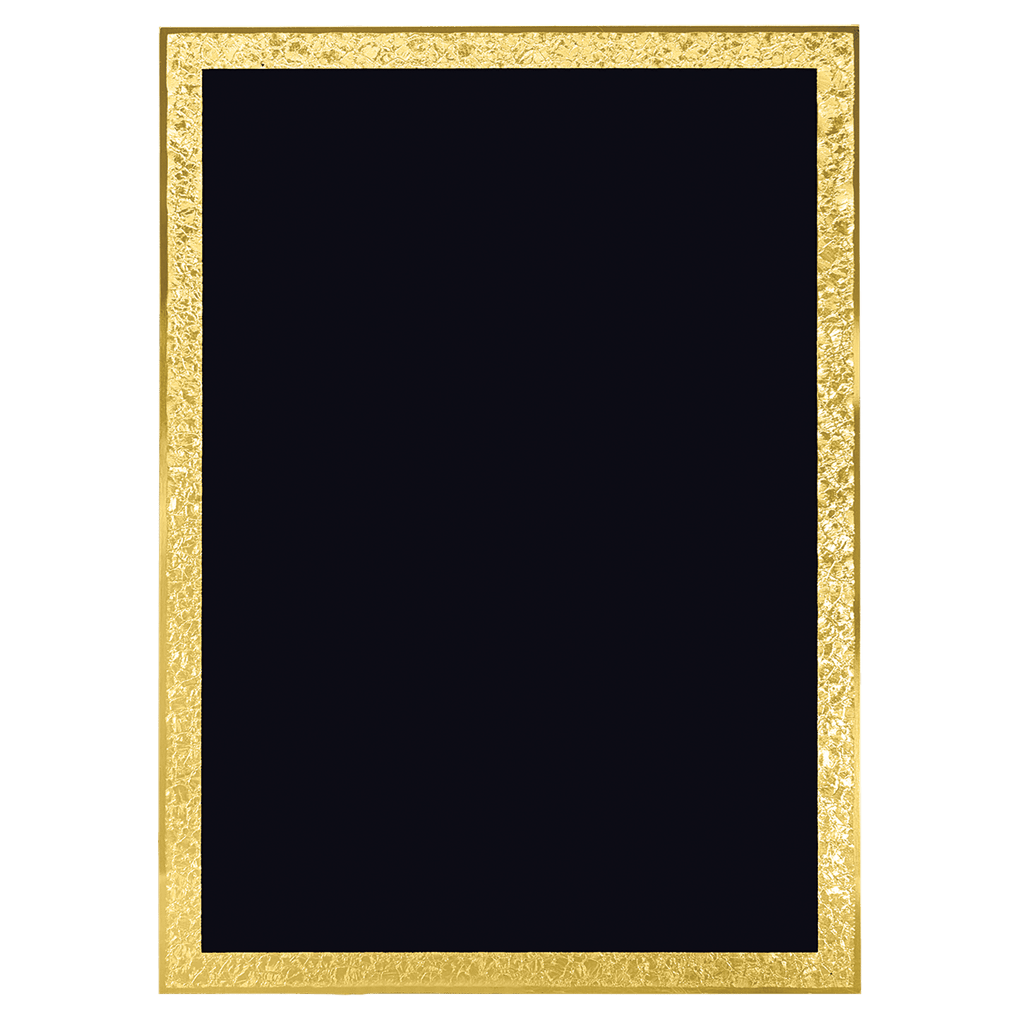 Black Brass Plated Steel Florentine Border Designer Plaque Plate