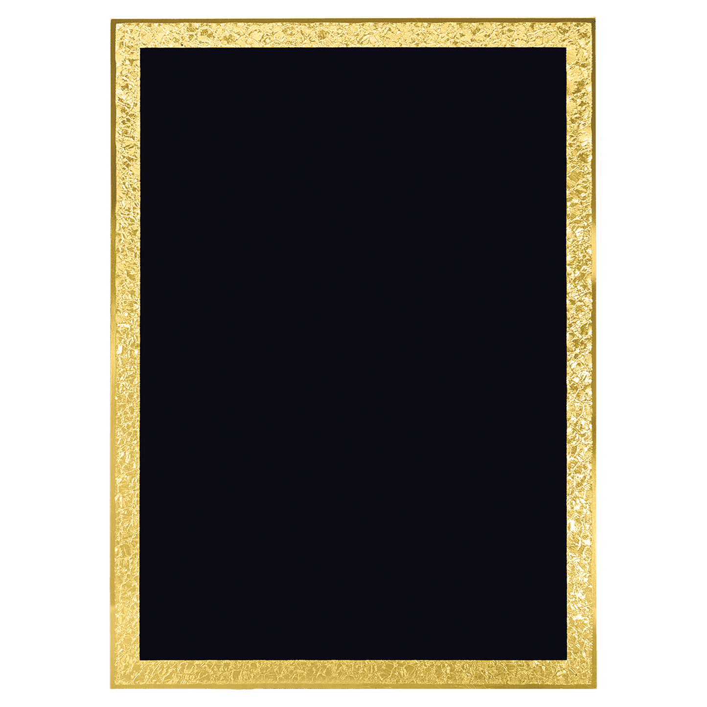 Black Brass Plated Steel Florentine Border Designer Plaque Plate