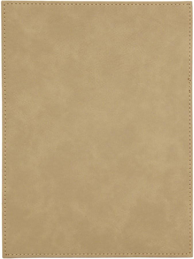 Light Brown Leatherette Plaque Plate