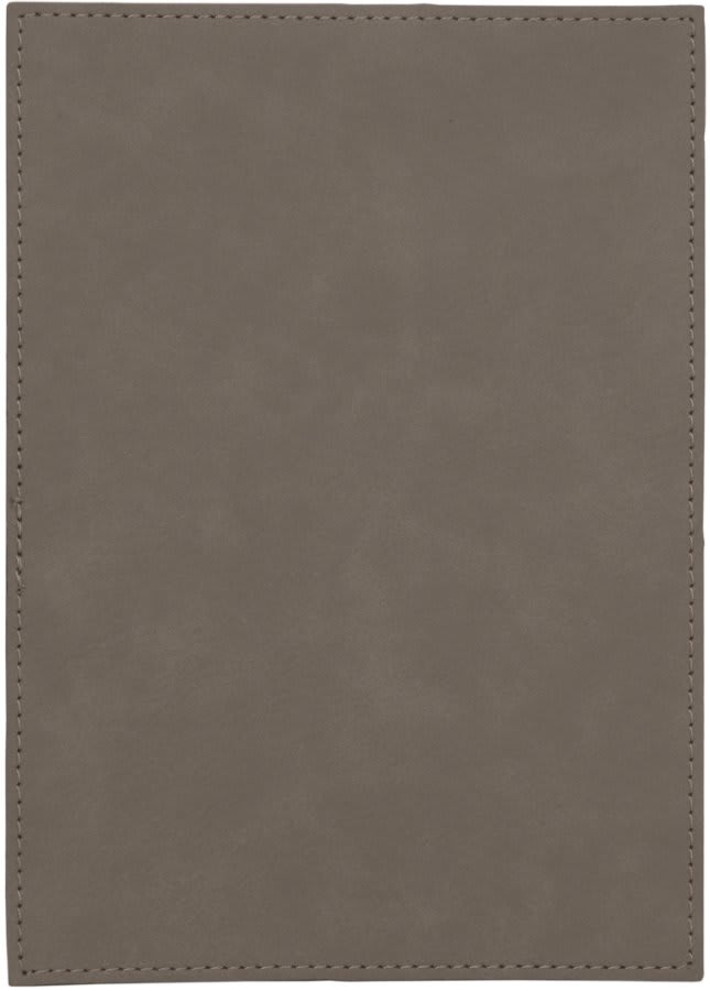 Gray Leatherette Plaque Plate