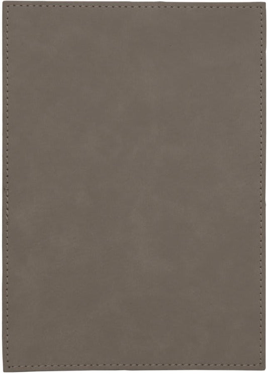 Gray Leatherette Plaque Plate