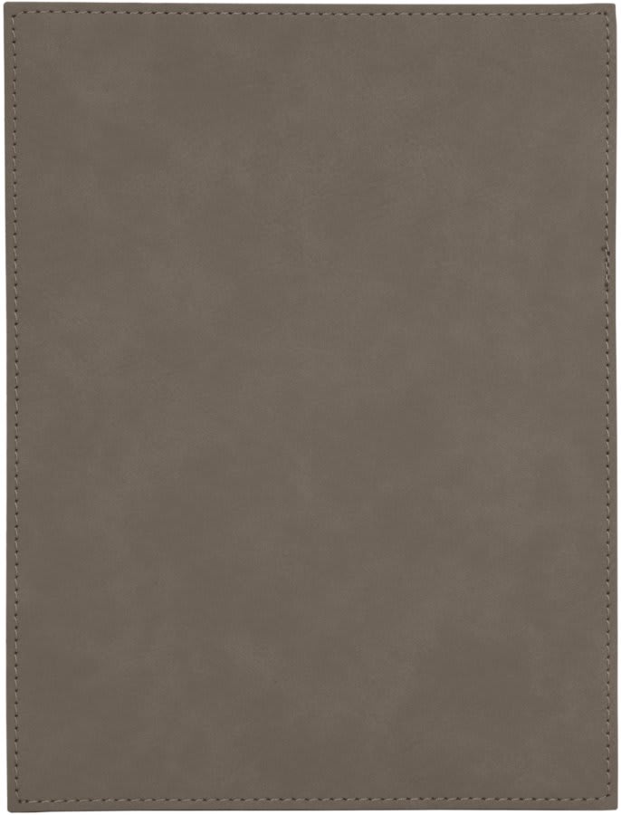 Gray Leatherette Plaque Plate