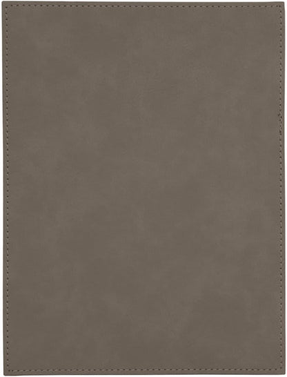 Gray Leatherette Plaque Plate