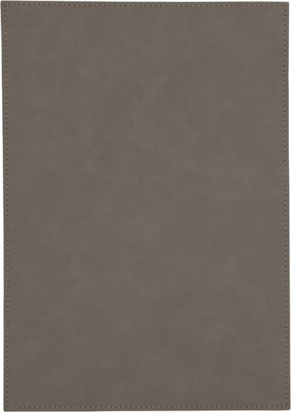 Gray Leatherette Plaque Plate
