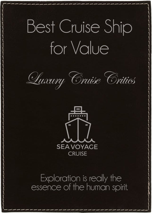 Black/Silver Leatherette Plaque Plate