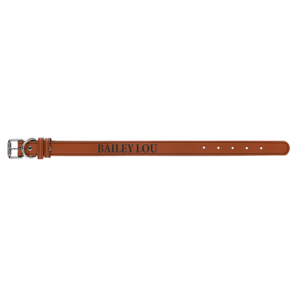 Small 15" x .75" Leatherette Dog Collar