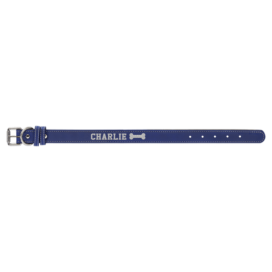 Small 15" x .75" Leatherette Dog Collar