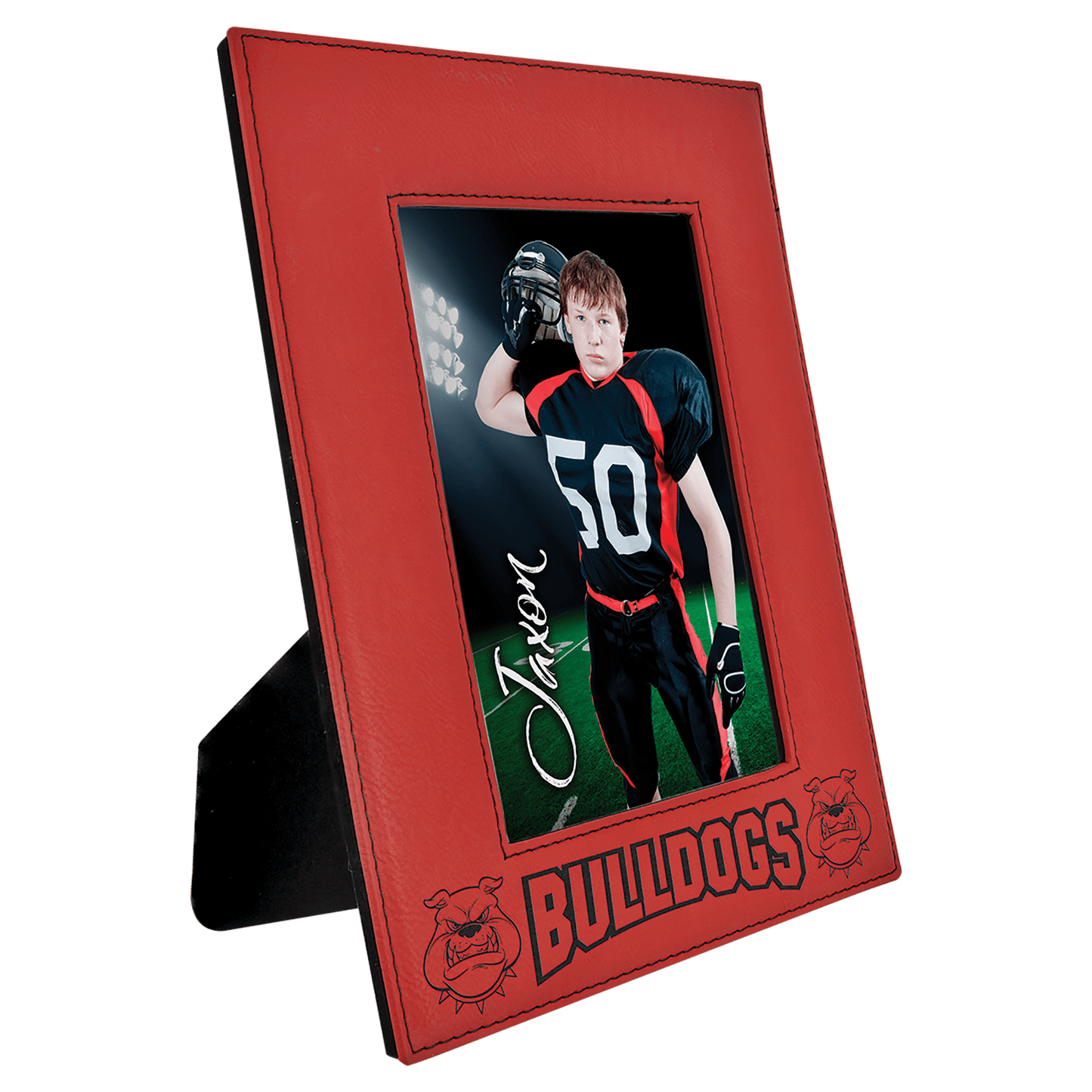 Red Leatherette Photo Frame