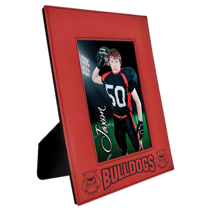 Red Leatherette Photo Frame