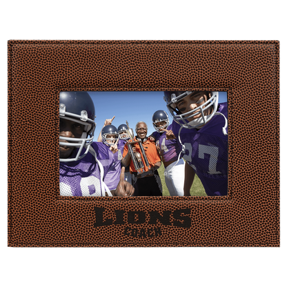 Football Leatherette Photo Frame