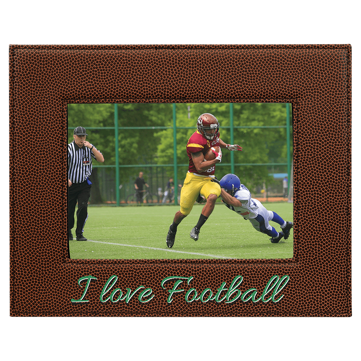 Football Leatherette Photo Frame