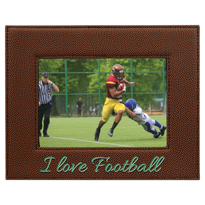 Football Leatherette Photo Frame