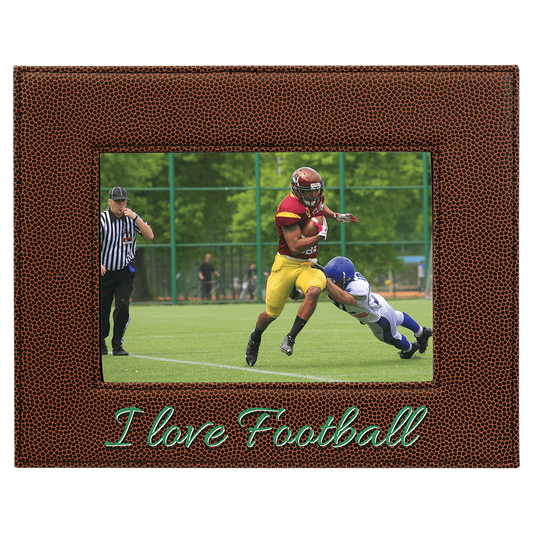 Football Leatherette Photo Frame