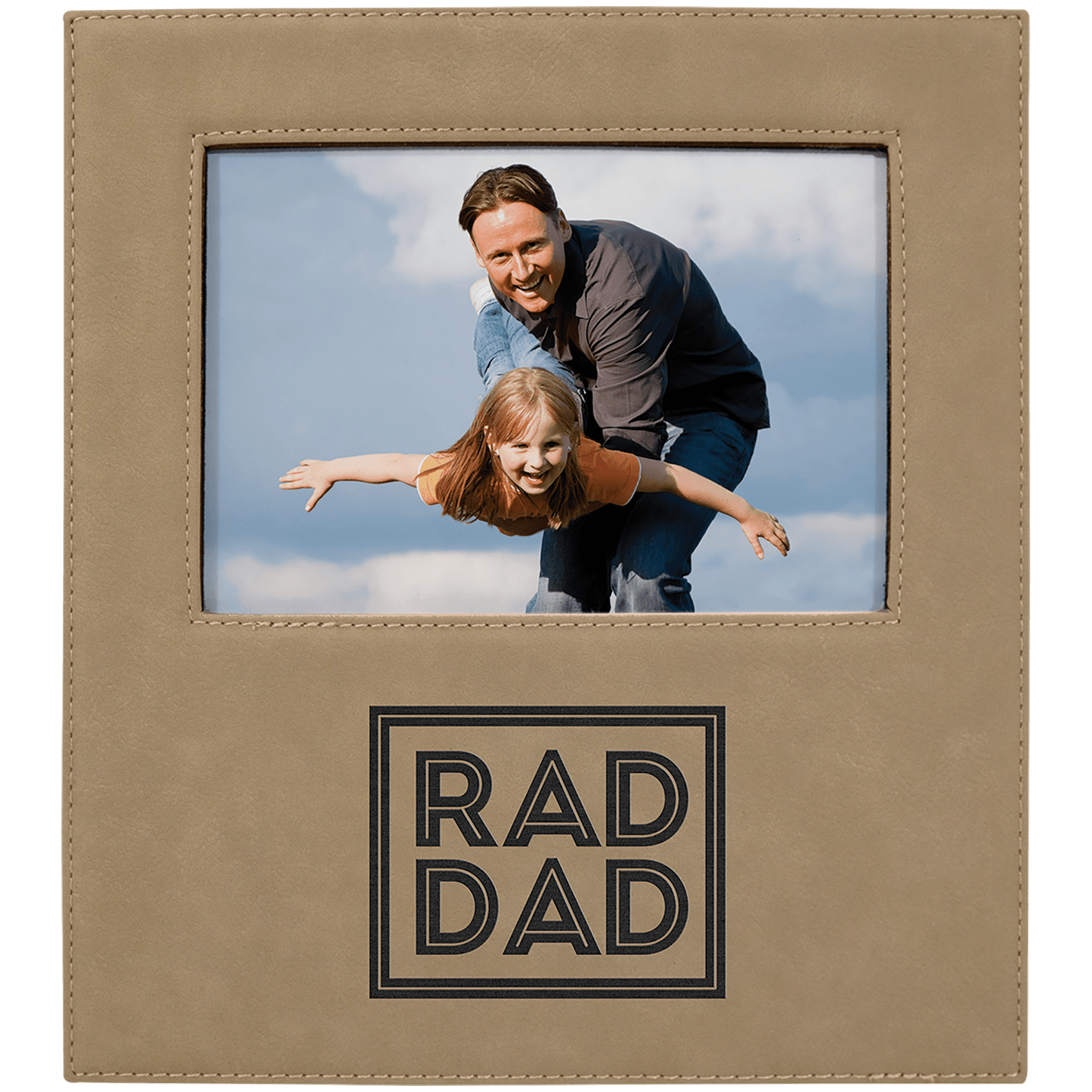 Leatherette Photo Frame 5" x 7" with Large Engraving Area
