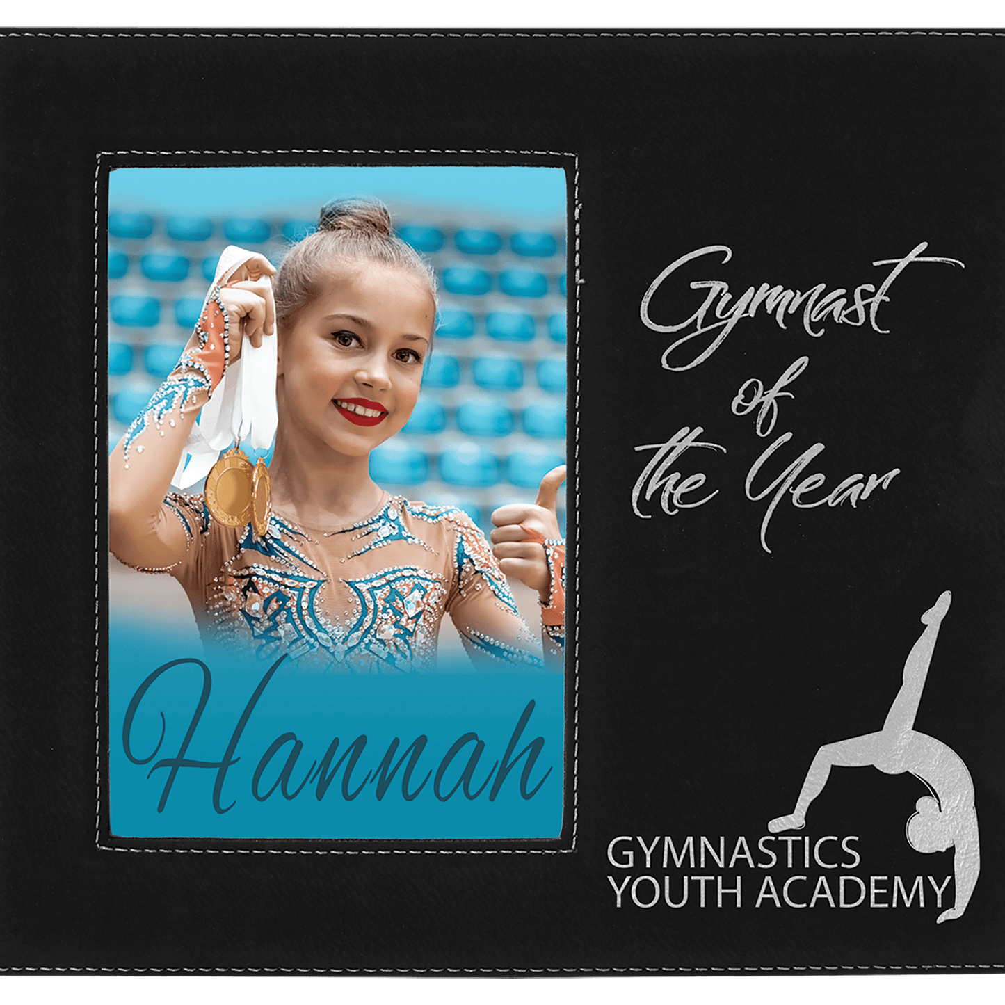 Leatherette Photo Frame 5" x 7" with Large Engraving Area