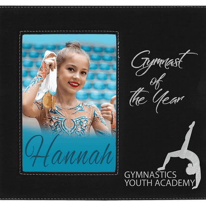 Leatherette Photo Frame 5" x 7" with Large Engraving Area