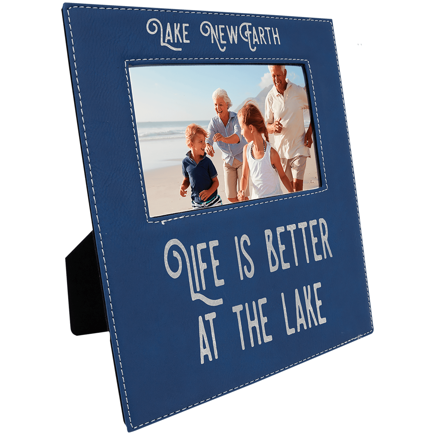 Leatherette Photo Frame 4" x 6" with Large Engraving Area