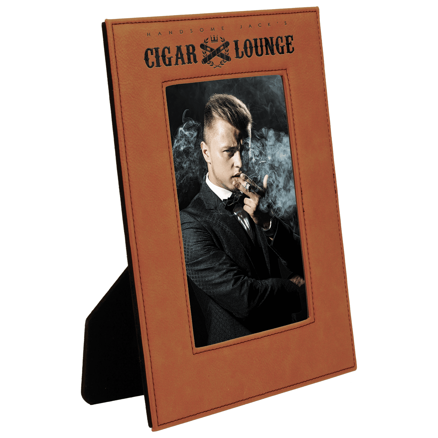 Rawhide Leatherette Photo Frame