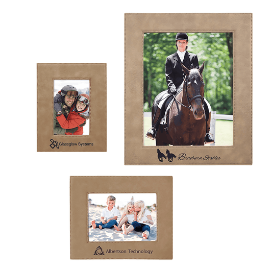 Light Brown Leatherette Photo Frame