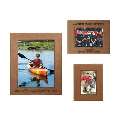 Dark Brown Leatherette Photo Frame