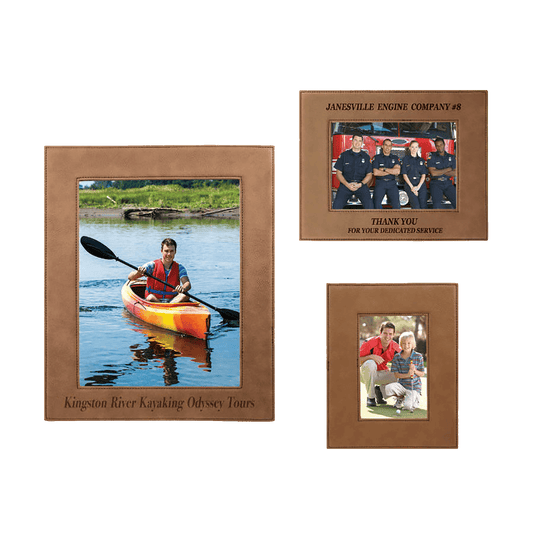 Dark Brown Leatherette Photo Frame