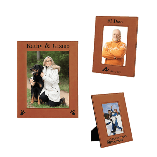 Rawhide Leatherette Photo Frame
