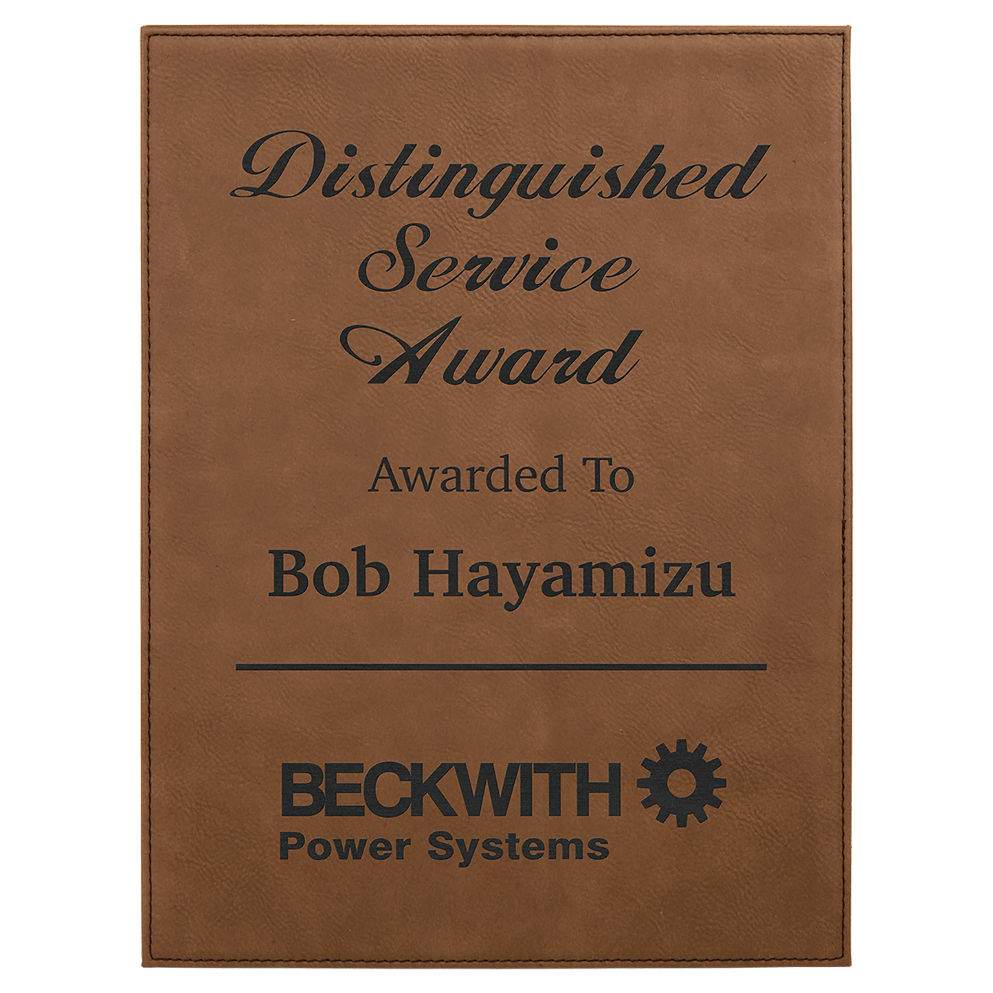 Dark Brown Leatherette Plaque