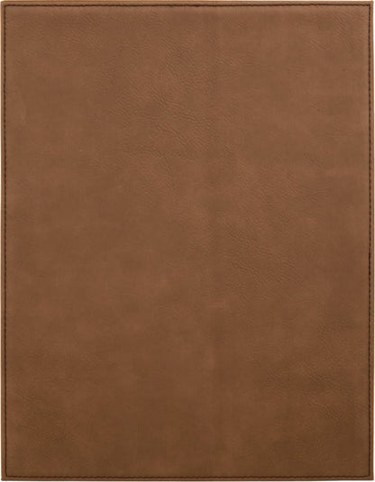 Dark Brown Leatherette Plaque