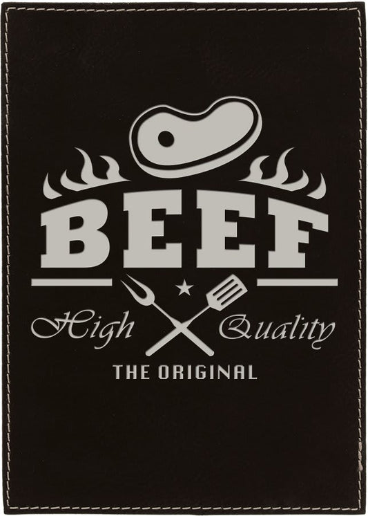 Black/Silver Leatherette Plaque