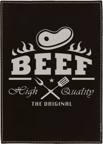 Black/Silver Leatherette Plaque