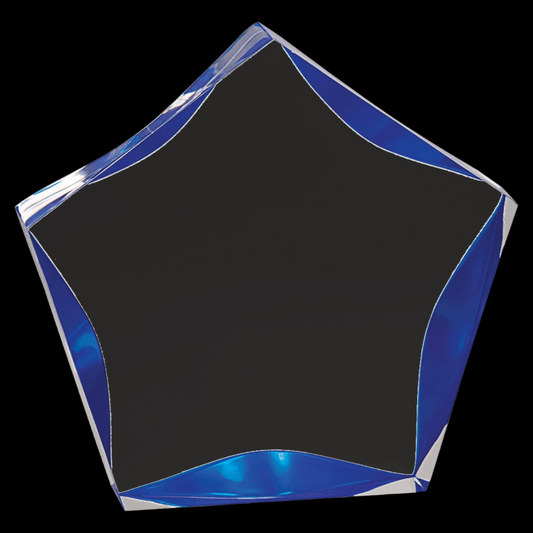 Clear/Blue Luminary Star Acrylic