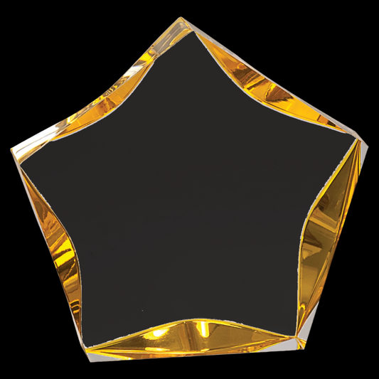 Clear/Gold Luminary Star Acrylic
