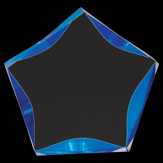 Clear/Blue Luminary Star Acrylic