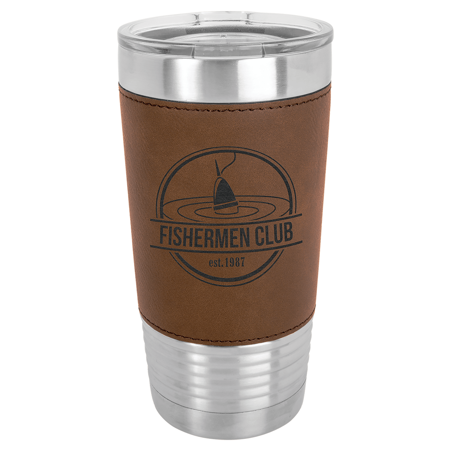 Polar Camel 20 oz. Leatherette Polar Camel Tumbler with Clear Lid