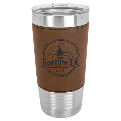 Polar Camel 20 oz. Leatherette Polar Camel Tumbler with Clear Lid