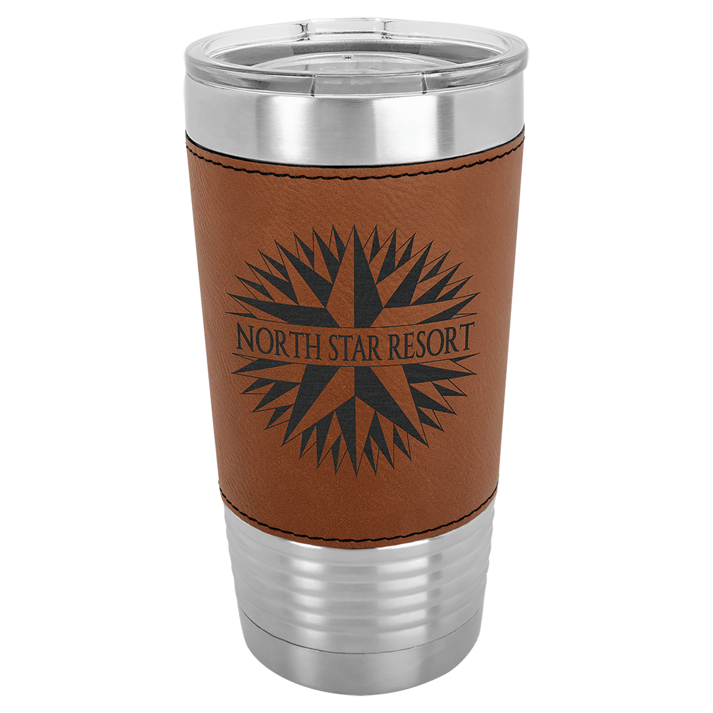 Polar Camel 20 oz. Leatherette Polar Camel Tumbler with Clear Lid